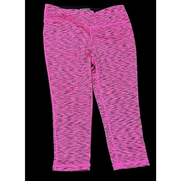 Ideology Woman’s Pink/Black Cropped Leggings Activewear Size Medium - Picture 1 of 10